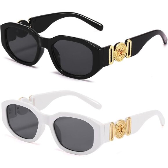 Accessories - Rectangle Sunglasses Women Retro Frame UV400 Protection Vintage Fashion